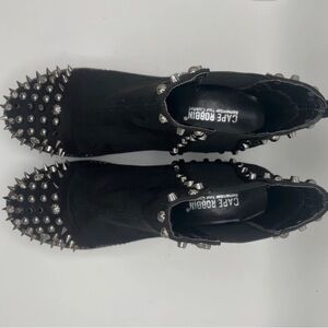 Cape Robbin Black Studded Ankle Booties
